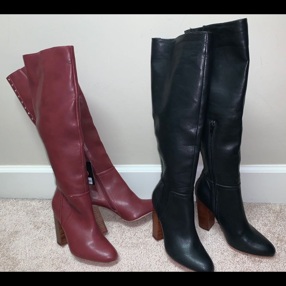 COPY - Forever21 Knee high Boots Black and Burgun…